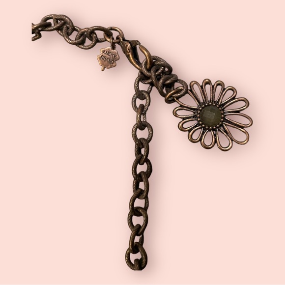 RARE Vintage Lucky Brand Acorn Peace Sign Necklace - Picture 5 of 5